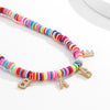 Jewelry Soft Ceramic Rice Bead Flower Pearl Chain Alloy Pendant Geometric Style Necklace