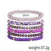 Jewelry Soft Pottery Crystal Beaded Bohemian Geometric Bracelet