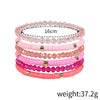 Jewelry Soft Pottery Crystal Beaded Bohemian Geometric Bracelet