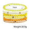 Jewelry Soft Pottery Crystal Beaded Bohemian Geometric Bracelet