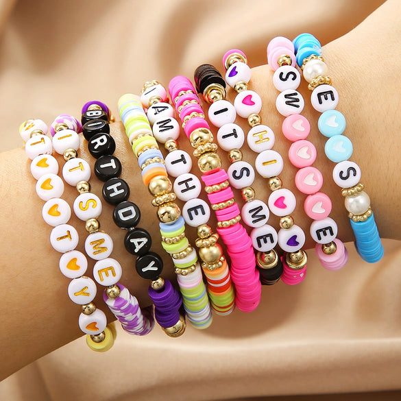 Jewelry Soft Pottery Geometric Handmade Bracelet