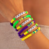 Jewelry Soft Pottery Polymer Clayccbacrylic Letter Handmade Stacked Style Bracelet