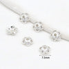 Jewelry Spacer Accessories Copper Electroplated Handmade Five Leaf Flower Holder Zircon Inlaid Bracelet Necklace