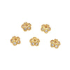 Jewelry Spacer Accessories Copper Electroplated Handmade Five Leaf Flower Holder Zircon Inlaid Bracelet Necklace