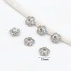 Jewelry Spacer Accessories Copper Electroplated Handmade Five Leaf Flower Holder Zircon Inlaid Bracelet Necklace