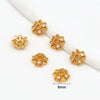 Jewelry Spacer Accessory Copper 18K Goldplated Clover Flower Bead Cap Handmade Diy Bracelet Necklace