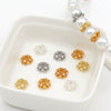 Jewelry Spacer Accessory Copper 18K Goldplated Clover Flower Bead Cap Handmade Diy Bracelet Necklace