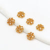 Jewelry Spacer Accessory Copper 18K Goldplated Clover Flower Bead Cap Handmade Diy Bracelet Necklace