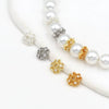 Jewelry Spacer Accessory Copper 18K Goldplated Clover Flower Bead Cap Handmade Diy Bracelet Necklace