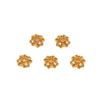 Jewelry Spacer Accessory Copper 18K Goldplated Clover Flower Bead Cap Handmade Diy Bracelet Necklace