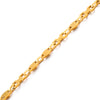 Jewelry Square Bean Shape Stainless Steel Chain Bracelet Anklet 18K Gold Plated Handmade Material
