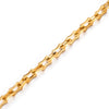 Jewelry Square Bean Shape Stainless Steel Chain Bracelet Anklet 18K Gold Plated Handmade Material