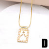 Jewelry Square Hangtag Geometric Copper Electroplating Necklace For Women