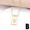 Jewelry Square Hangtag Geometric Copper Electroplating Necklace For Women