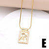 Jewelry Square Hangtag Geometric Copper Electroplating Necklace For Women