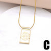 Jewelry Square Hangtag Geometric Copper Electroplating Necklace For Women