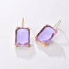 Jewelry Square Rhinestone Geometric Electroplating Fashion Earrings For Female