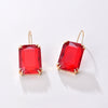 Jewelry Square Rhinestone Geometric Electroplating Fashion Earrings For Female