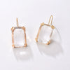Jewelry Square Rhinestone Geometric Electroplating Fashion Earrings For Female