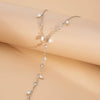 Jewelry Stacking Style Alloy Open Bracelet With Imitation Pearl Tassel Electroplated Geometric Design