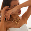 Jewelry Stacking Style Geometric Alloy Imitation Pearl Necklace With Electroplating