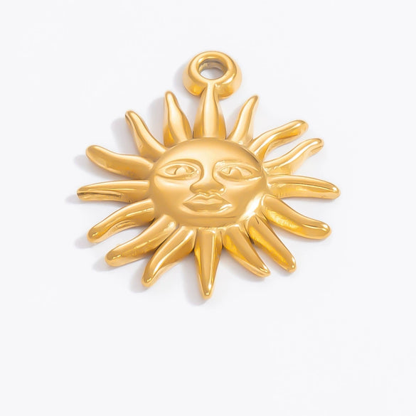 Jewelry Stainless Steel Accessories Sun Heart Pendant Retro Bracelet Handmade Electroplated For Women