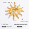 Jewelry Stainless Steel Accessories Sun Heart Pendant Retro Bracelet Handmade Electroplated For Women