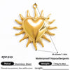 Jewelry Stainless Steel Accessories Sun Heart Pendant Retro Bracelet Handmade Electroplated For Women