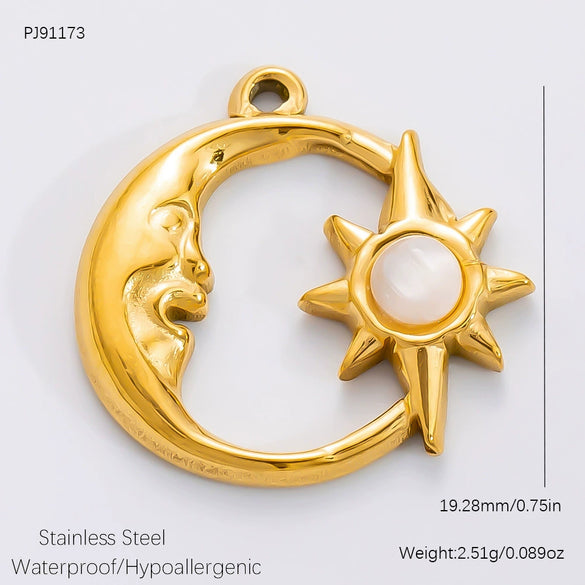 Jewelry Stainless Steel Accessories Sun Heart Pendant Retro Bracelet Handmade Electroplated For Women