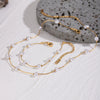 Jewelry Stainless Steel Acrylic Pearl Geometric Baroque Electroplating Necklace Bracelet