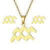 Jewelry Stainless Steel Alloy Constellation Zodiac Pendant Necklace For Women
