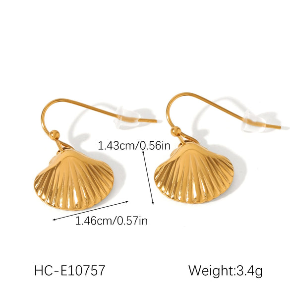 Jewelry Stainless Steel Anchor Earrings Set With Diamonds Geometric Style For Women