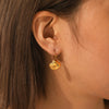 Jewelry Stainless Steel Anchor Earrings Set With Diamonds Geometric Style For Women