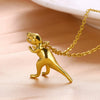 Jewelry Stainless Steel And Copper Dinosaur Pendant Oshaped Chain Electroplating Animals Style