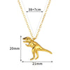 Jewelry Stainless Steel And Copper Dinosaur Pendant Oshaped Chain Electroplating Animals Style