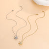 Jewelry Stainless Steel And Copper Geometric Snowflake Electroplated Women's Pendant Necklace