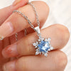 Jewelry Stainless Steel And Copper Geometric Snowflake Electroplated Women's Pendant Necklace