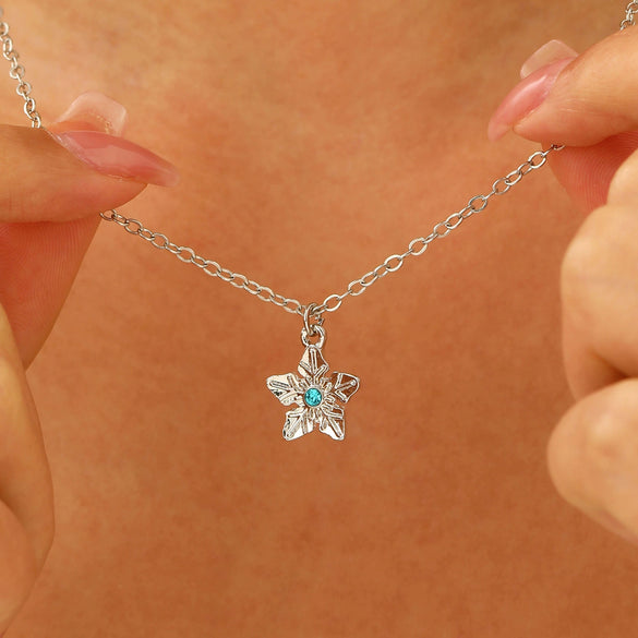 Jewelry Stainless Steel And Copper Geometric Snowflake Electroplated Women's Pendant Necklace