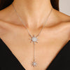 Jewelry Stainless Steel And Copper Geometric Snowflake Electroplated Women's Pendant Necklace