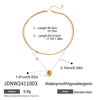 Jewelry Stainless Steel And Titanium Steel Geometric Oval Pendant Necklace With Electroplating Treatment