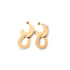 Jewelry Stainless Steel Antique Style Geometric Ushaped Crescent Oval Stitching Electroplated Earrings