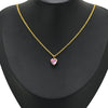 Jewelry Stainless Steel Artificial Crystal Heart Inlay Pendant For Necklace Bracelet Earrings