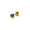 Jewelry Stainless Steel Artificial Crystal Heart Inlay Pendant For Necklace Bracelet Earrings