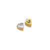 Jewelry Stainless Steel Artificial Crystal Heart Inlay Pendant For Necklace Bracelet Earrings