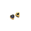 Jewelry Stainless Steel Artificial Crystal Heart Inlay Pendant For Necklace Bracelet Earrings