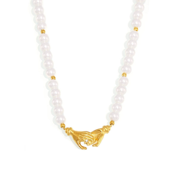 Jewelry 316L Stainless Steel Ball Chain Necklace With Geometric Style And Electroplating Treatment