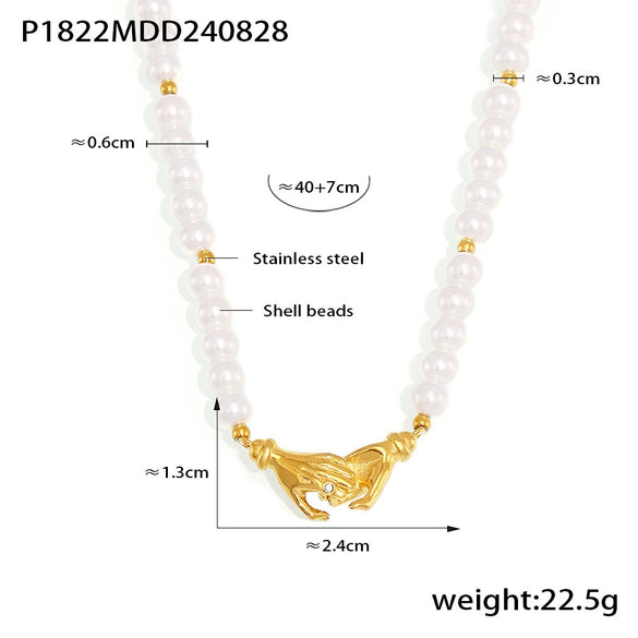 Jewelry 316L Stainless Steel Ball Chain Necklace With Geometric Style And Electroplating Treatment