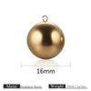 Jewelry Stainless Steel Ball Pendant Goldplated Polished Diy Accessories
