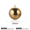 Jewelry Stainless Steel Ball Pendant Goldplated Polished Diy Accessories