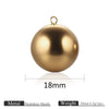 Jewelry Stainless Steel Ball Pendant Goldplated Polished Diy Accessories
